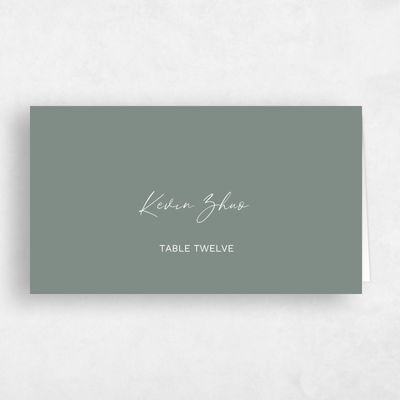 Basil, Green Wedding Place Card - Nahomi