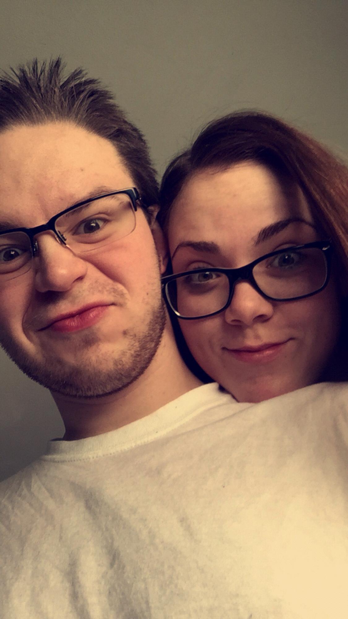 This was the first photo we ever took as a couple taken on Valentine's Day in 2015.