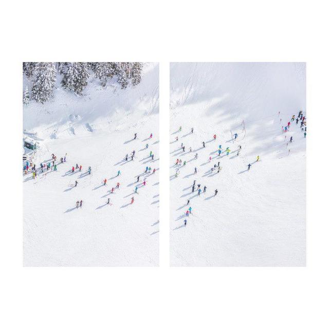 Grey Malin Skiiers Print