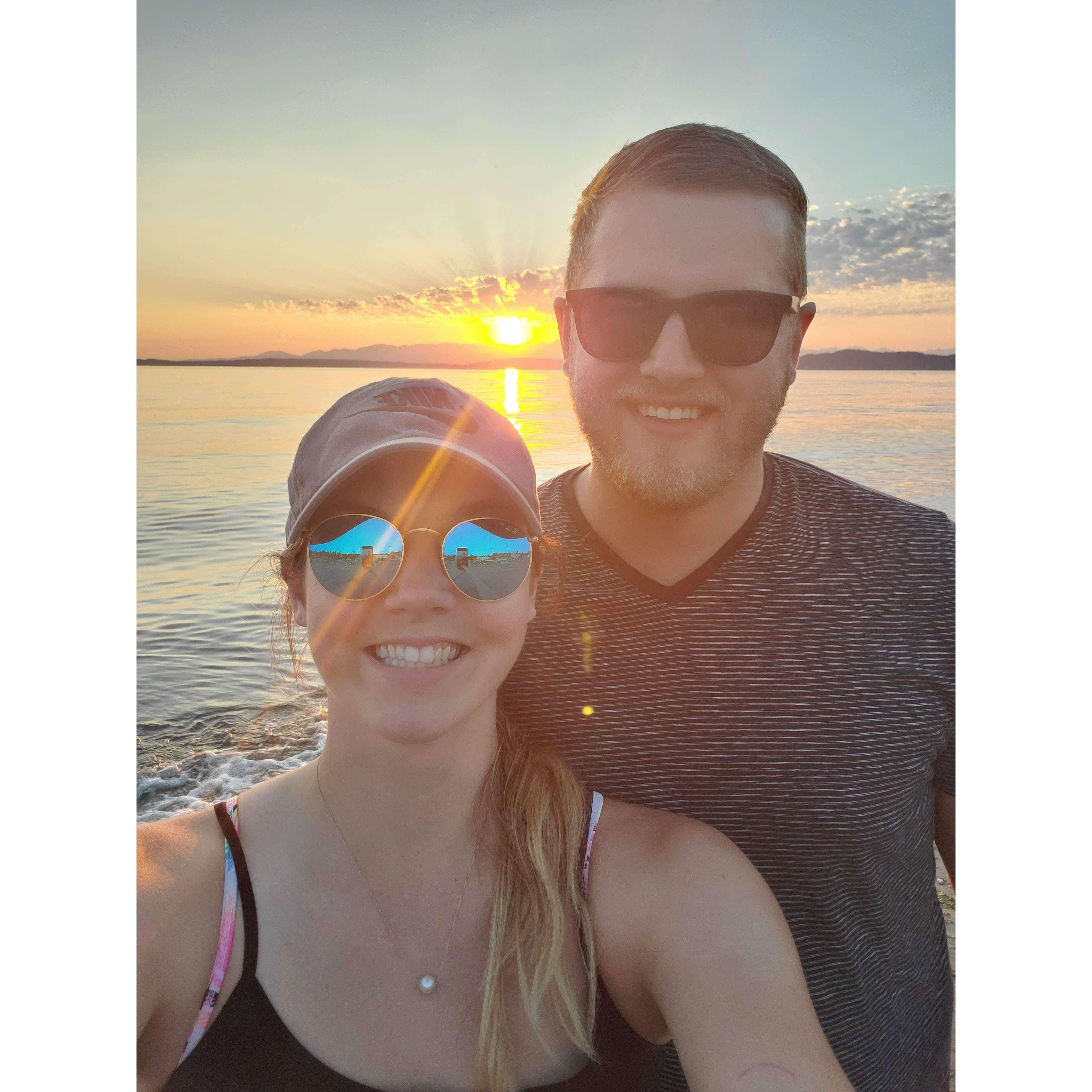Alki Beach at Sunset