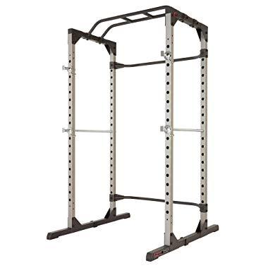 Fitness Reality 810XLT Super Max Power Cage with Optional LAT Pull-Down Attachment and Adjustable Leg Hold-Down