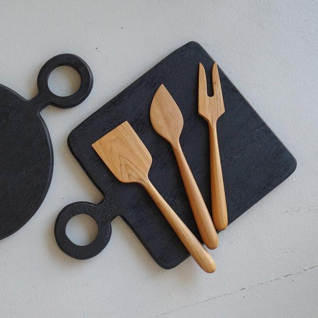 Teak Cheese Knives