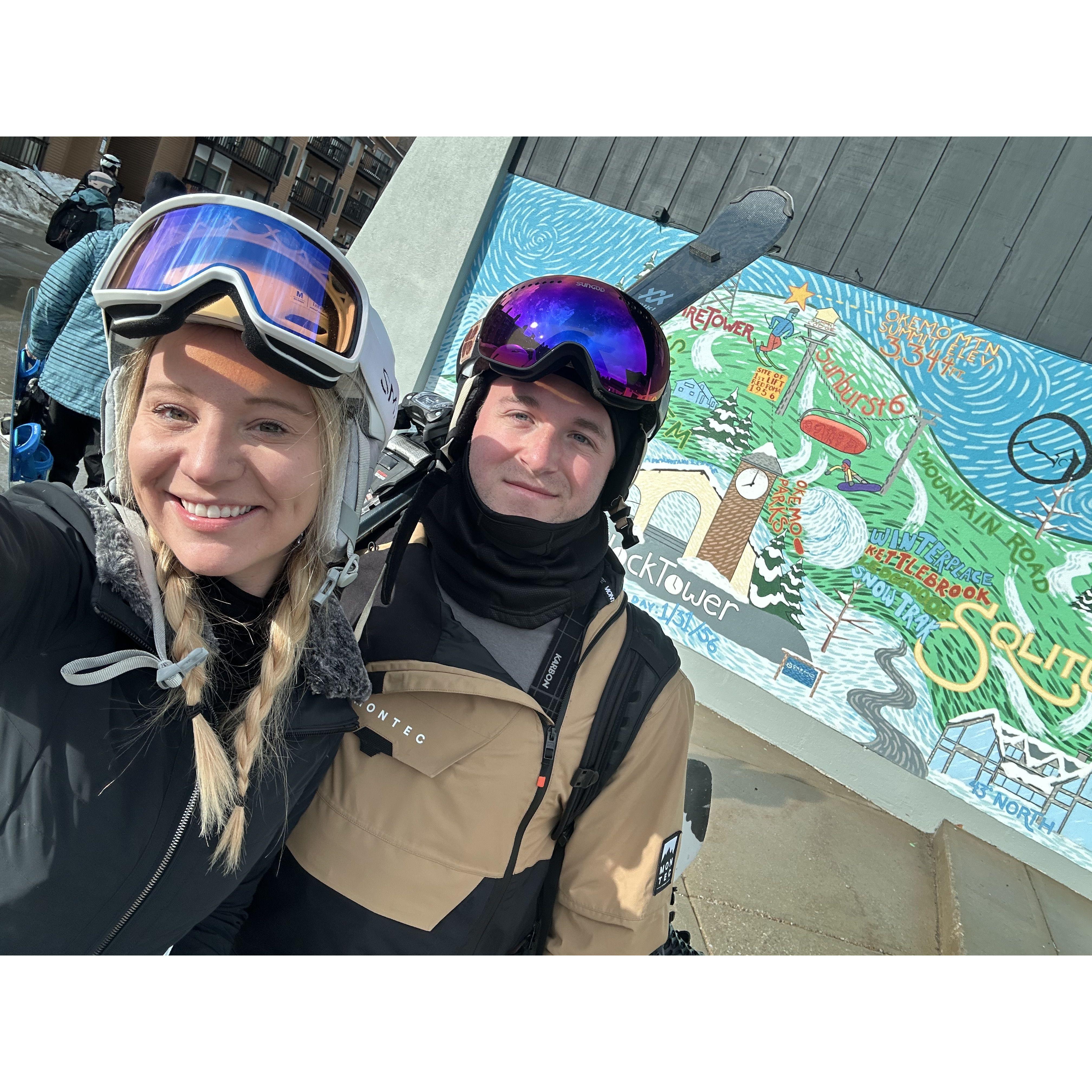 2024, Skiing together in Vermont