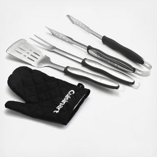 3-Piece Grilling Tool Set with Grill Glove