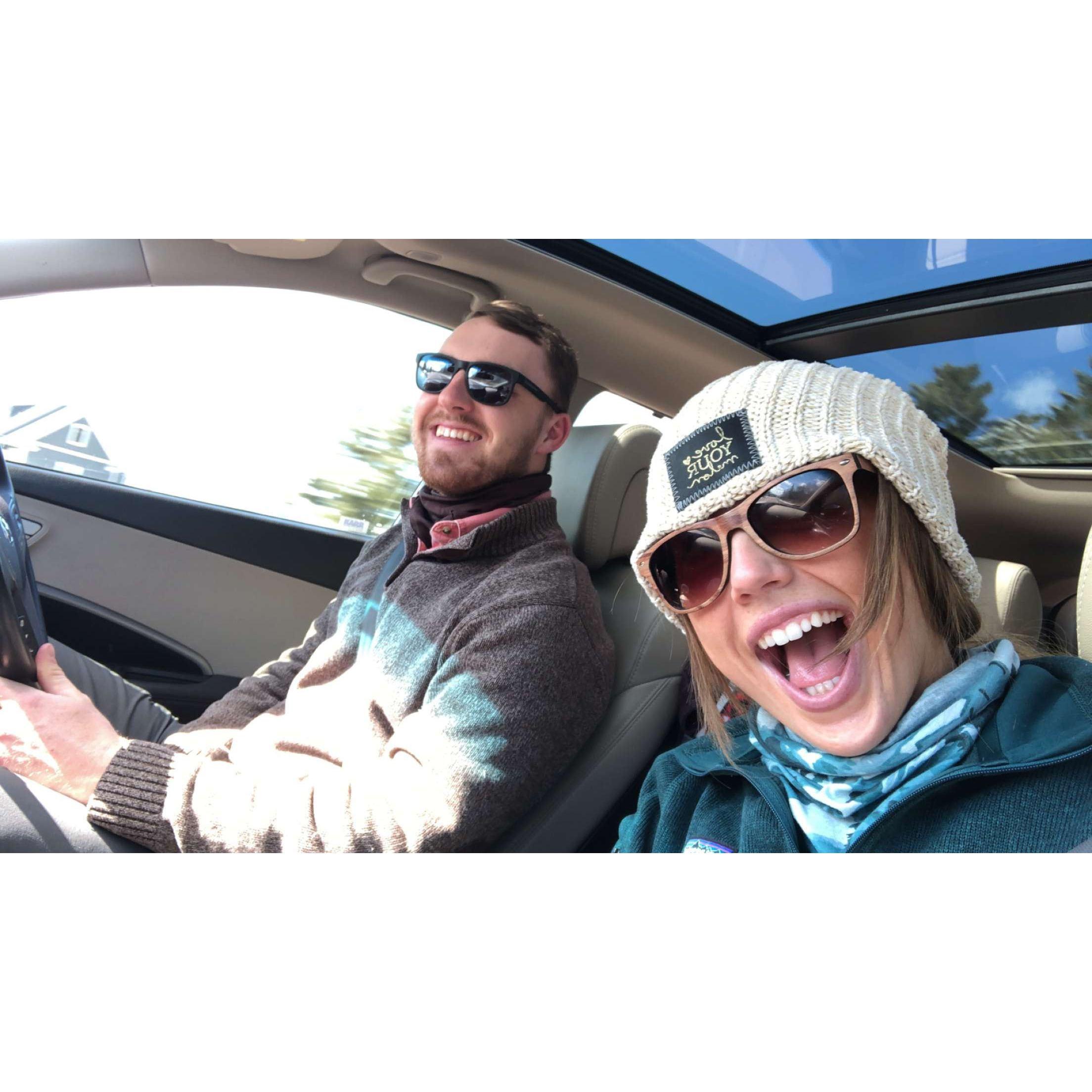Our first weekend trip together. We found out that tent camping in northern WI at the end of March is a bit too early in the season. We chickened out and got a hotel for the second night.