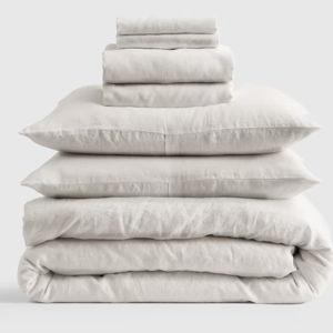 Queen SAND COLOR Deluxe Linen Duvet Bundle | Quince