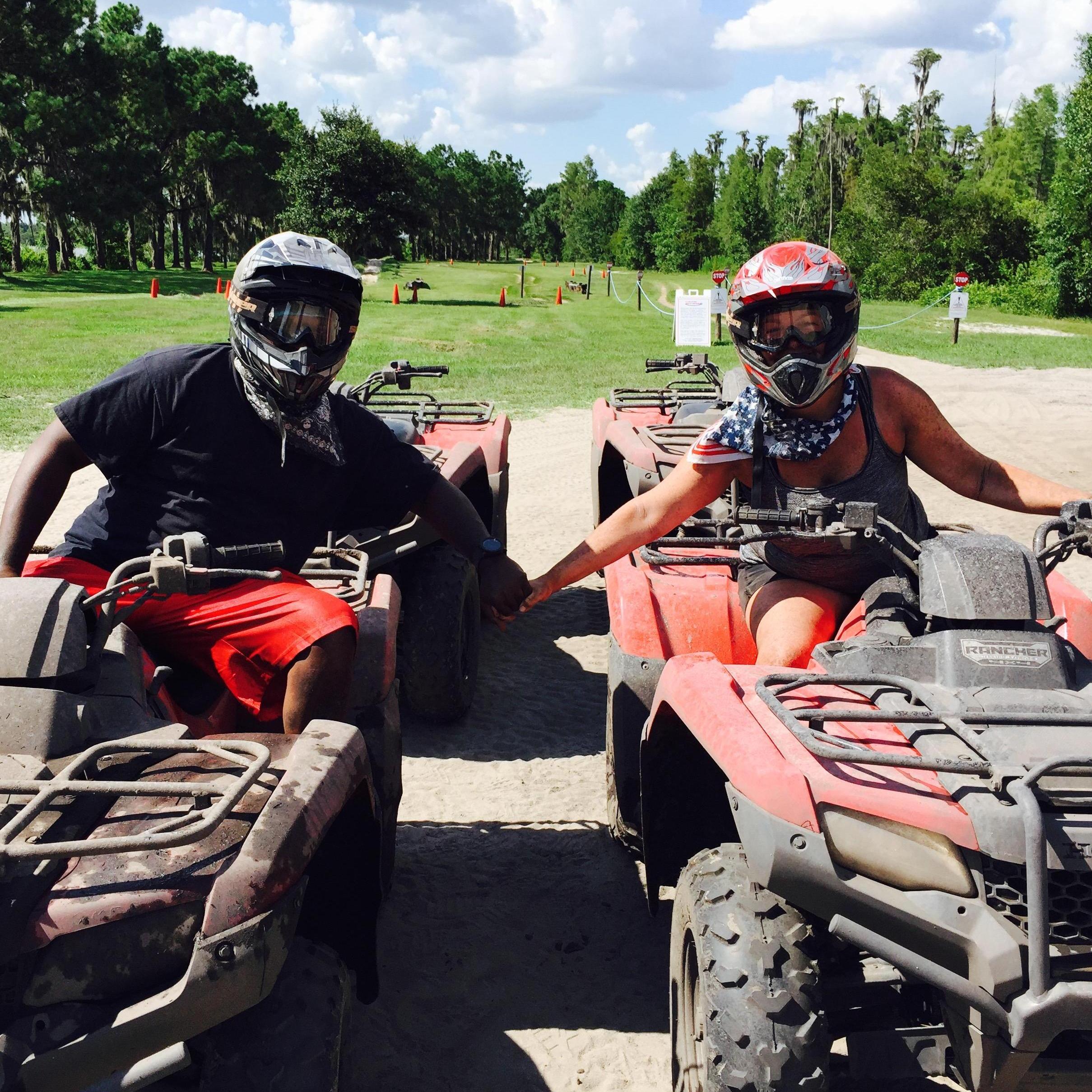 Having a blast on a four-wheeler adventure