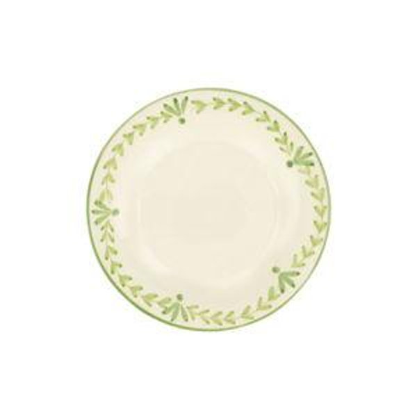 Elouise Dessert Plate, Green - set of 6