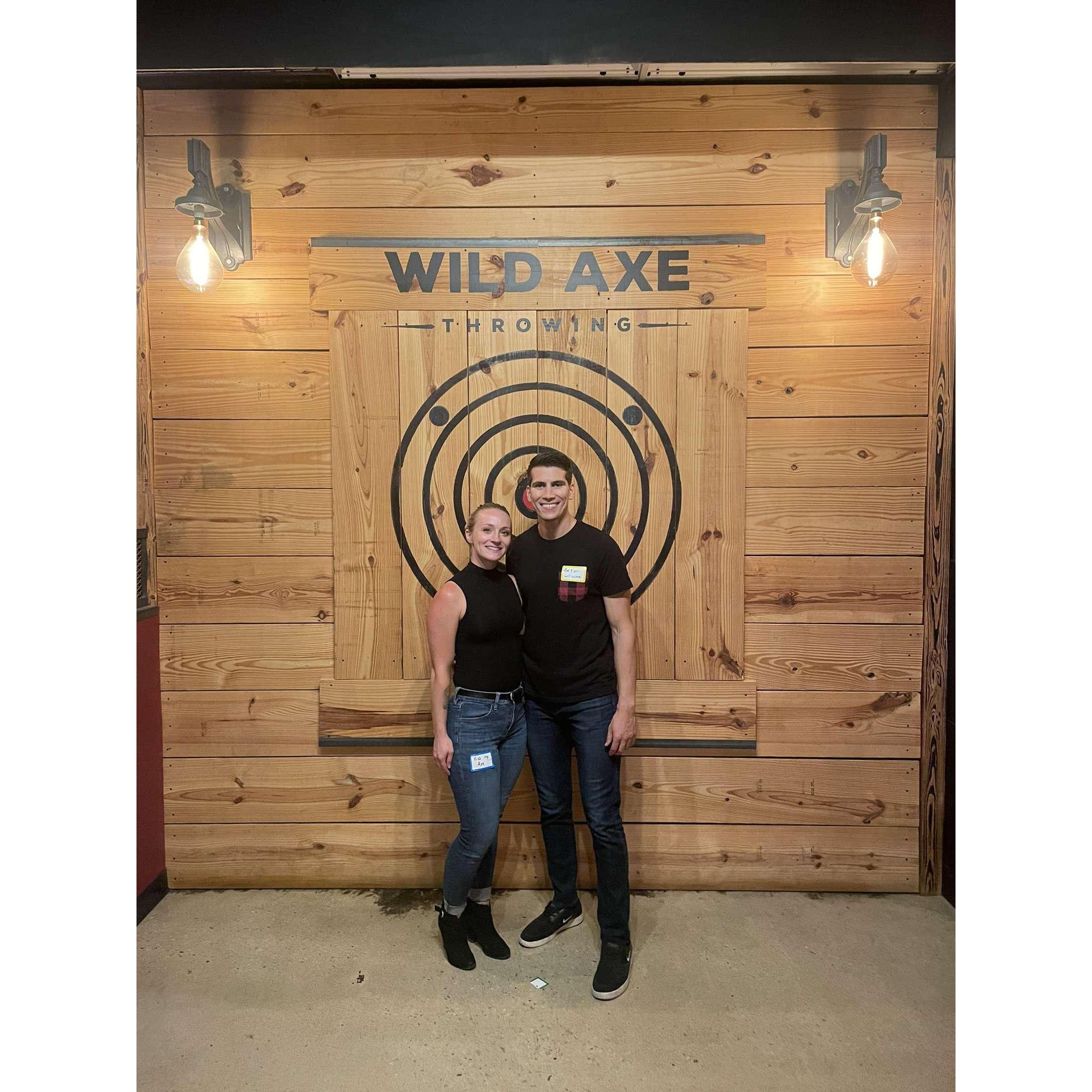 Axe Throwing after the 2022 AF Marathon