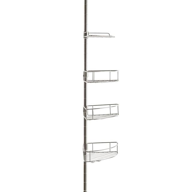 Simply Essential™ 4-Tier Shower Pole Caddy in Sterling