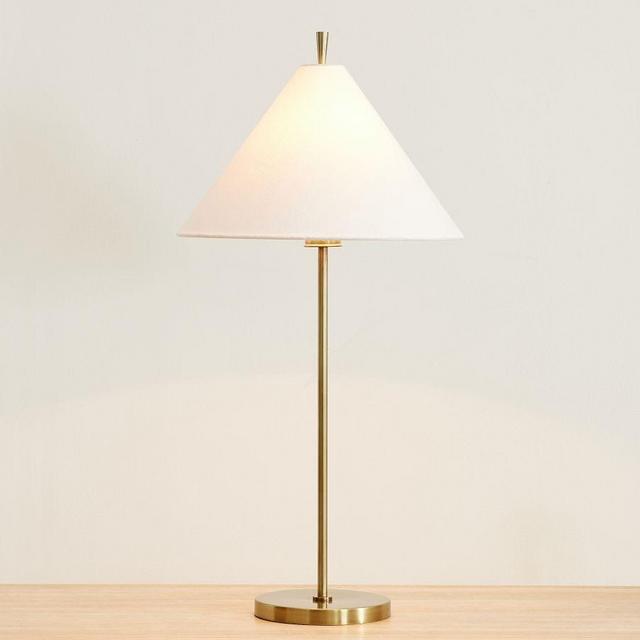 Ellis Metal 29" Console Lamp, Brass, Large