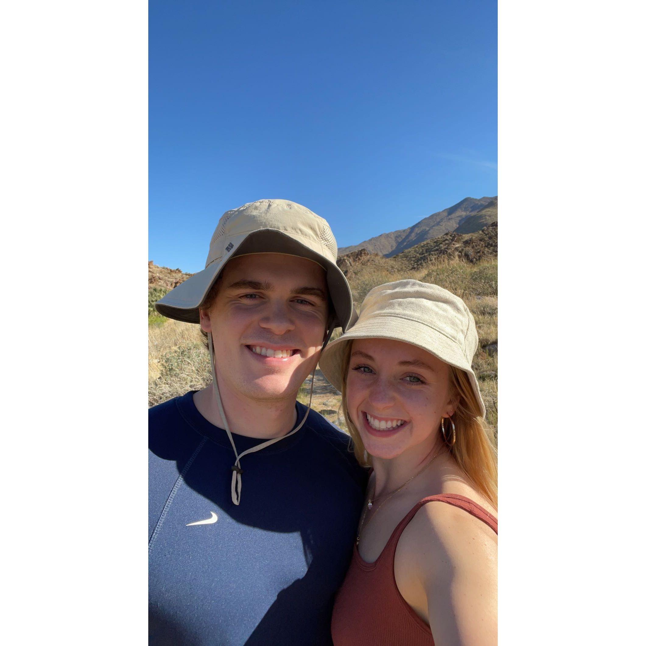 March 2021 - Matching bucket hats in Palm Springs