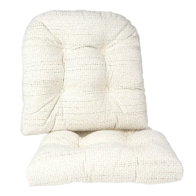 Gripper 2pk 15"X15" Klear Vu Tyson Non Slip Universal Overstuffed Dining Chair Cushions Birch: Indoor Square Seat Pads