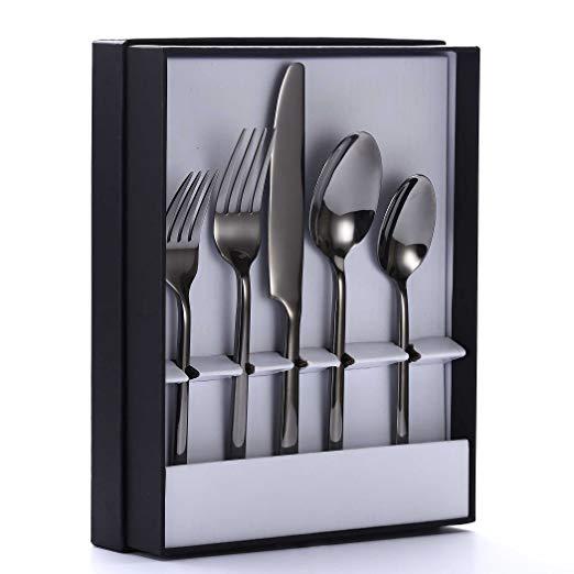 Black Flatware Set 20-Piece (Includes Tax)