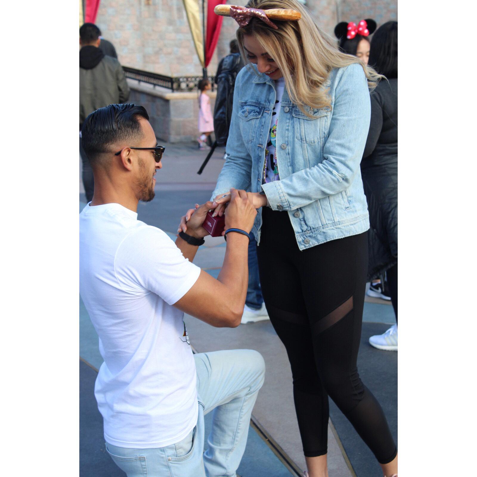 The fairytale engagement when she said... "Okay."