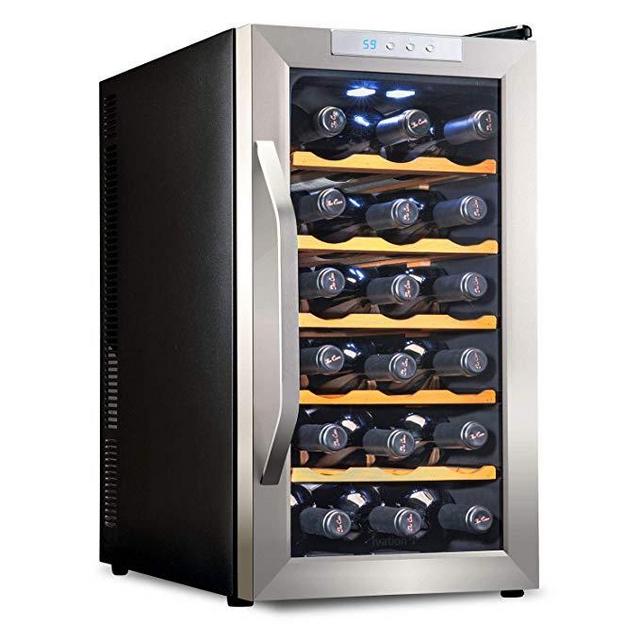 Stainless Steel 18 Bottle Thermoelectric Wine Cooler/