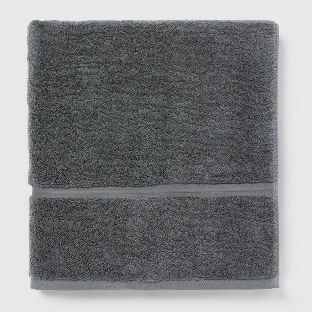 Oversized Spa Plush Bath Towel Dark Gray - Threshold™