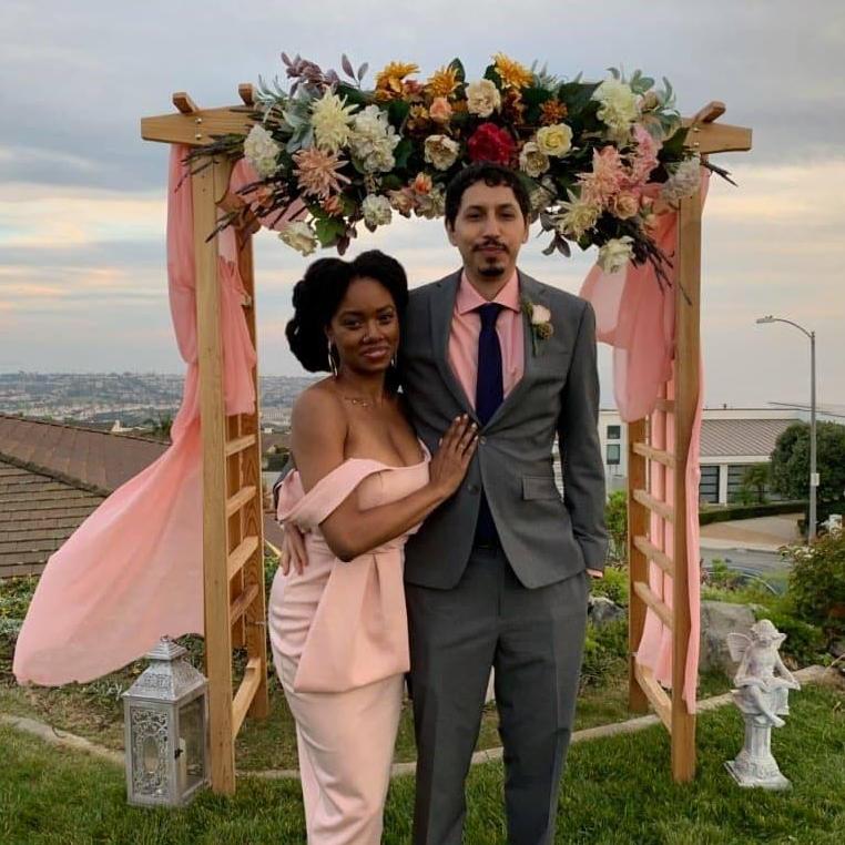 Taking some pictures after Rosa & Reed's wedding