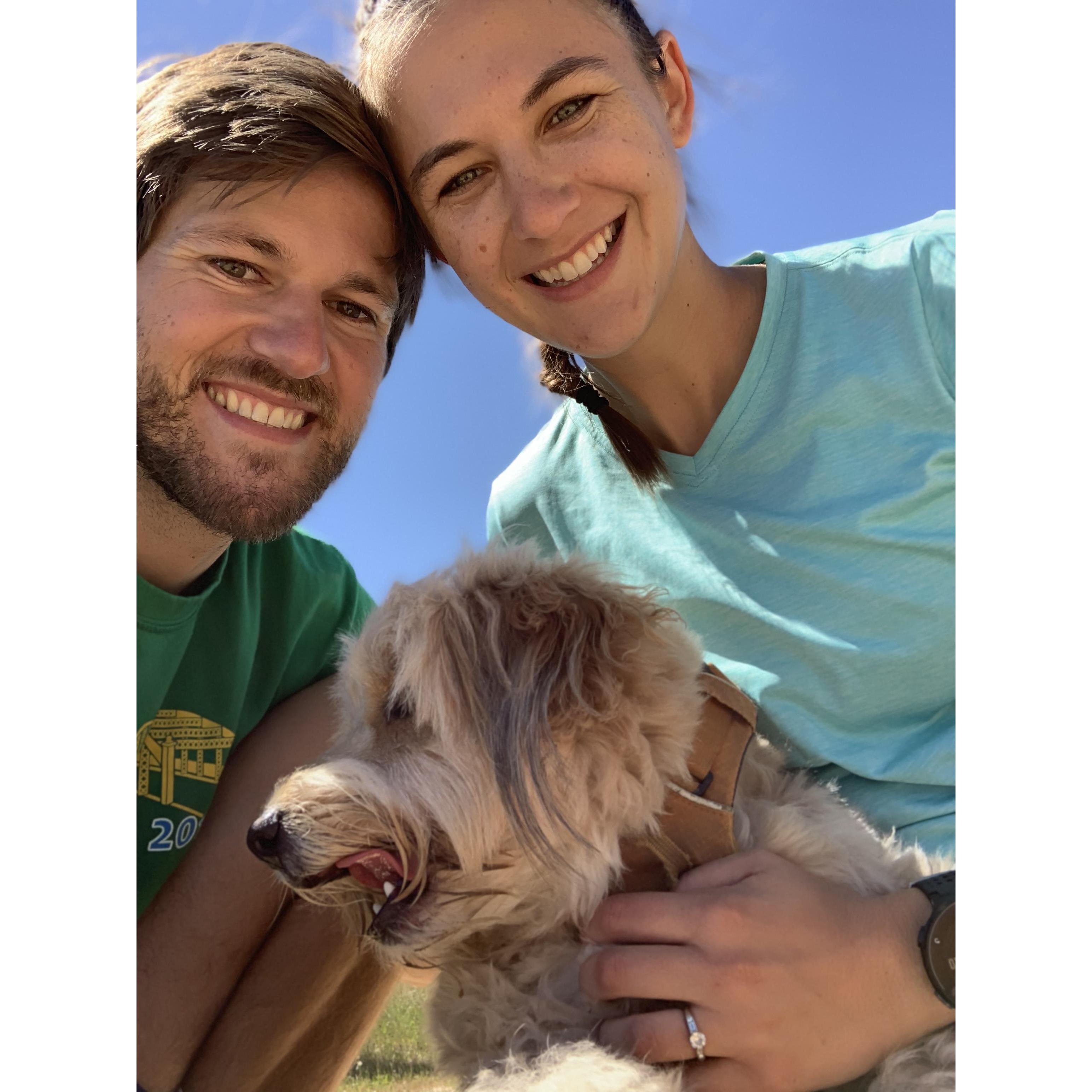 The first family photo we took after making it official.