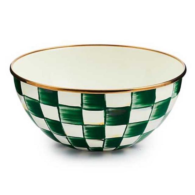 Mackenzie-Childs Emerald Check Everday Bowel - Small