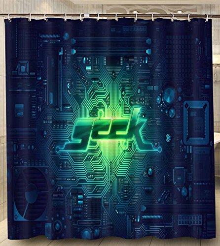 Alexander Geek Green Art Logo Custom Bath Curtain Decors Squre 180X180 Cm High Quality Waterproof Shower Curtain On Sale