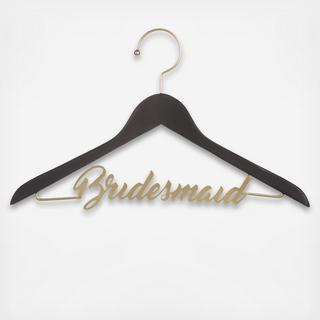 Black Chalkboard & Gold Bridesmaid Dress Hanger