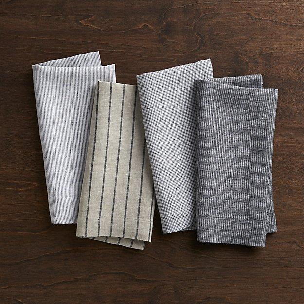 Suits Linen Cloth Dinner Napkins, Set of 4