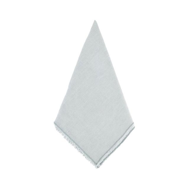 Fringed Design Stone Washed Napkins Blue/Gray (Set of 4)