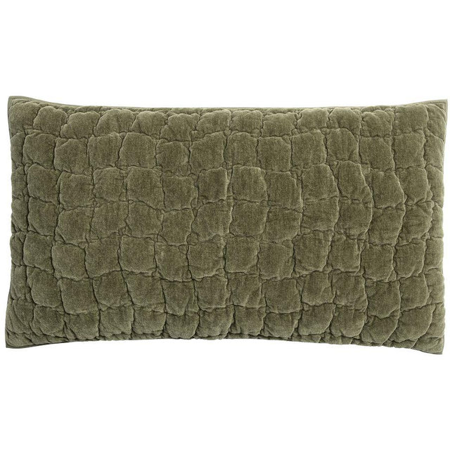 Cozy Cloud Vevlet Quilted Sham, King, Loden
