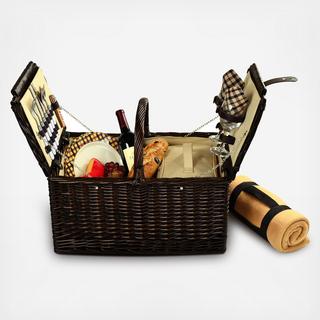 2-Person Willow Picnic Hamper with Blanket