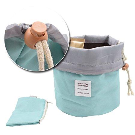 Tancendes Waterproof Travel Bag Makeup bag Cosmetic Bag Travel Kit Organizer Bathroom Storage Cosmetic Bag Carry Case Toiletry Bag Multifunctional bucket toiletry bag