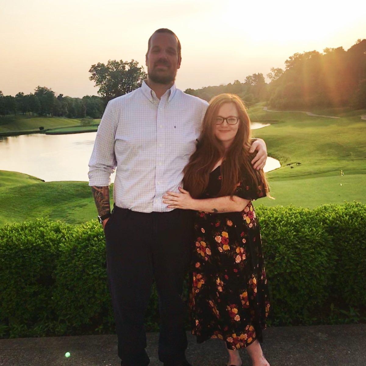 Just us being cute at a friend's wedding.