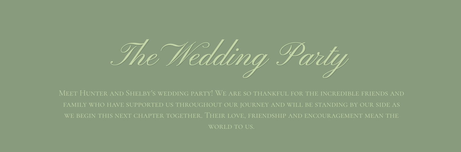 The Wedding Website of Shelby Wentz and Hunter Radzins