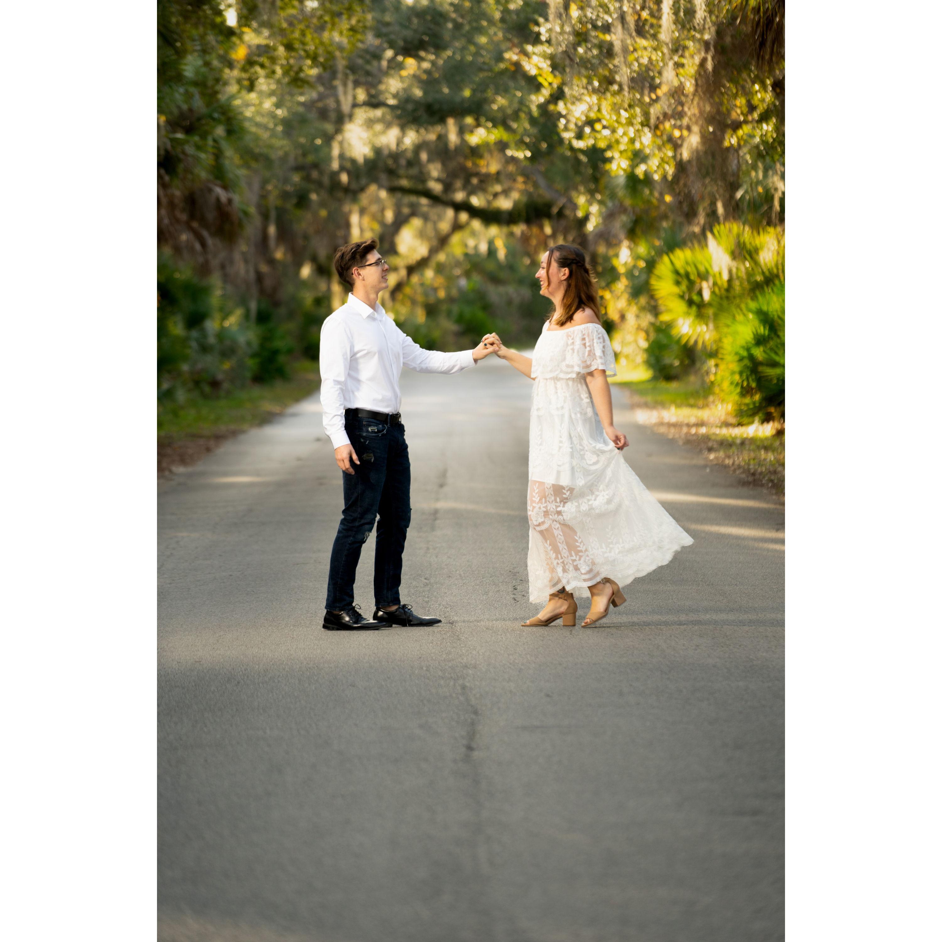 we had to run off the street everytime a car drove by