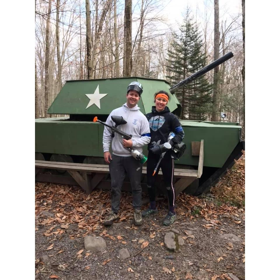Katie's first time playing paintball at one of the best paintball maps in the world, with 750 acres tucked away in the Poconos Mountains