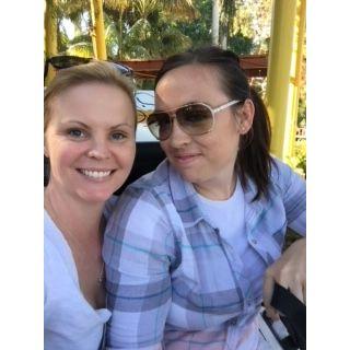 On a ride in Knotts....we love each others playful side!