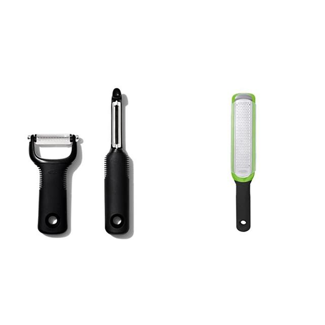 OXO Good Grips 2-Piece Peeler Set - Swivel and Julienne & Good Grips Etched Zester and Grater