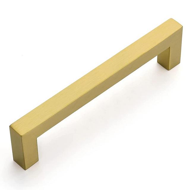 OYX 30 Pack 5 Inch Gold Cabinet Pulls Gold Drawer Pulls,Brass Pulls for Kitchen Cabinet Handles Stainless Steel Gold Pulls for Kitchen and Bathroom,5" Hole Center