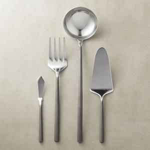 4-Piece Pattern 127 Black Serving Utensil Set