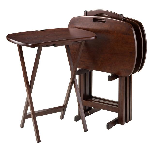 Winsome Lucca Snack Table, 22.83W x 25.79H x 15.67D, Brown