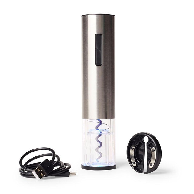 Sur La Table Electric Corkscrew, Rechargeable Automatic Corkscrew for Effortless One-Touch Wine Bottle Opening