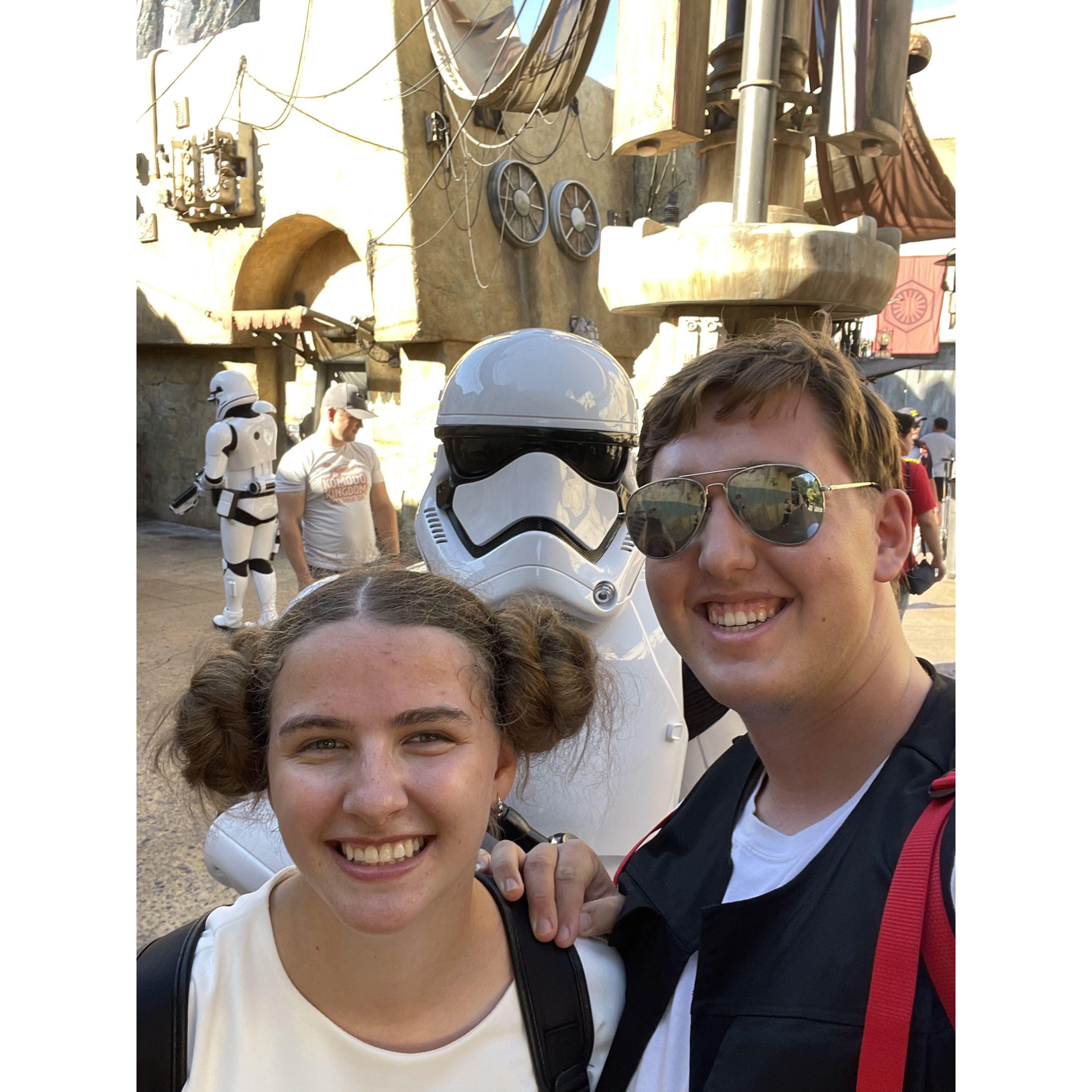 Summer trip to Disneyland! We cosplayed as Leia and Han Solo