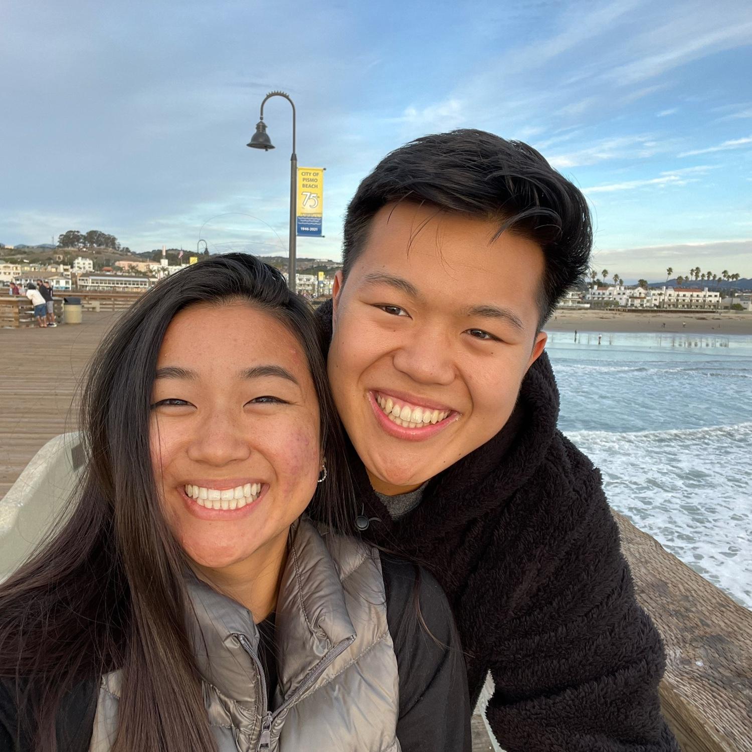 Charles visiting Krissy in Santa Barbara