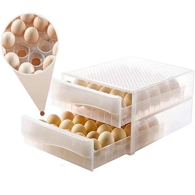 60 Grid Egg Holder Plastic,Egg Holders For Refrigerator,Egg Storage Container Egg Carrier Box Deviled Egg Tray Egg Fresh Storage Box for Refrigerator