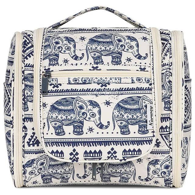 Hanging Travel Toiletry Bag Cosmetic Make up Organizer for Women and Men (Large, Elephant)