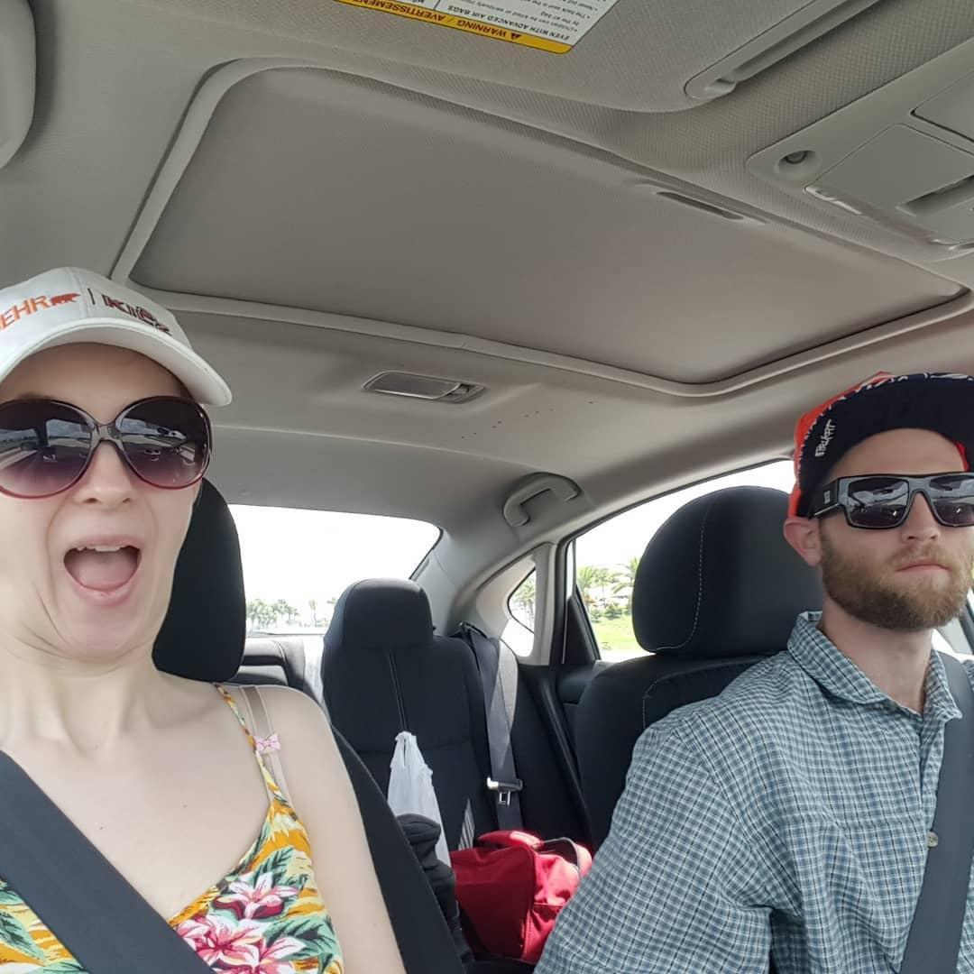 On our way from the airport to visit my grandparents