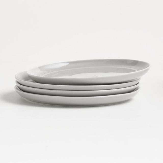 Hue Light Grey Salad Plates, Set of Four