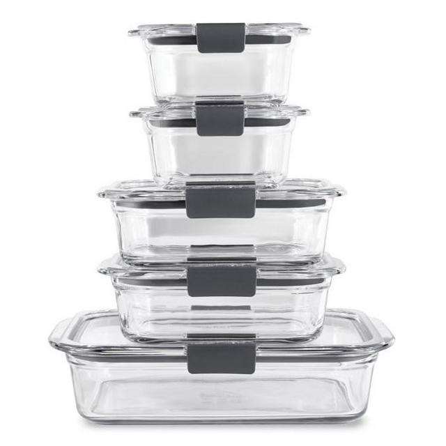 Rubbermaid® Brilliance 10-Piece Glass Storage Containers Set