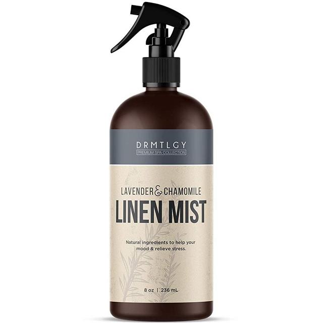 DRMTLGY Natural Lavender Linen and Room Spray. Pure Lavender Essential Oil and Chamomile Pillow Spray, Linen Mist, and Fabric Spray. Aromatherapy Spray for Relaxation and Sleep.