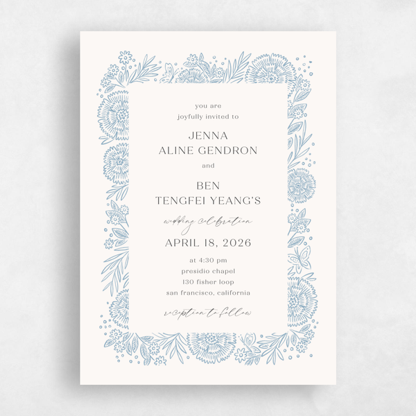 Keita Portrait | Bright Sage | Zola Wedding Invitations